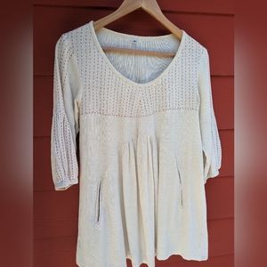 Hand stitched shirt dress